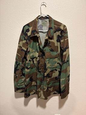 U.S. Military M81 Woodland Camo BDU Field Shirt Jacket - XL Regular